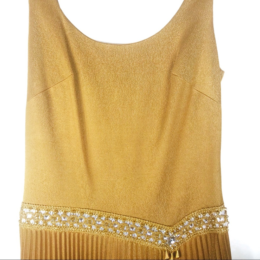 Vintage Gold embellished party dress - Picture 4 of 8